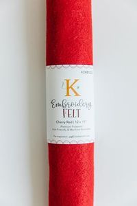 Kimberbell KDKB1232 Embroidery Felt, Cherry Red