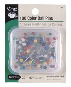 Dritz D44 Color Ball Pins 1-1/4in 100ct