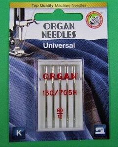 Organ Needle ORG5105-080 Universal 80/12 Carded/5 Needles