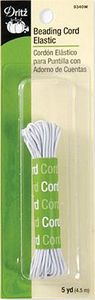 Dritz DE9340W White Beading Cord Elastic 5yd