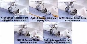 Brother SA213 Gathering Serger Foot for 1034D 3034D 1134DW 5234PRW 4234DT  NEW