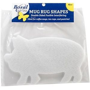 Bosal BOSMRS-12-PIG Bosal Mug Rug Shapes 4 per package, Pig