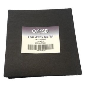 OESD OC-TA1565B Tear Away Medium Wt. 1.5 oz., 6.5" x 6.5", 250 Pk., Black