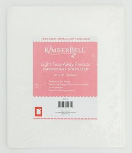 Kimberbell KDST102 Light Tearaway Stabilizer—40 ct. 10" x 12" Precut Sheets