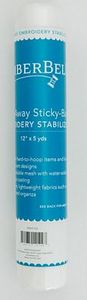 Kimberbell KDST123, Wash Away Adhesive Sticky Back Stabilizer, 12" x 5 yd. Roll