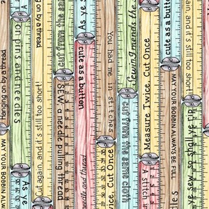 Measure Twice Yardstick Sayings MAS9892-Z Multi Color