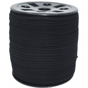 Banded Stretch Elastic GANEL-NB-BLA Black - 1/6"