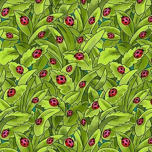 Blank Quilting Pixie Patch 1554-66 Green Ladybugs