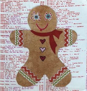Fiberworks FWLHWHAT23 Whatevers 23 Gingerbread Man Collage Pattern