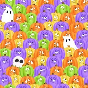 EE Schenck HEG9601G-35 Glow Ghosts Stacked Pumpkins and Ghosts - Glow in the Dark