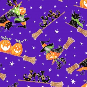 EE Schenck HEG9536G-53 Here We Glow Flying Witches - Glow in the Dark