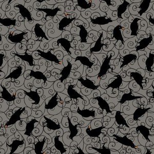 Studio E Fabrics SEF5722-91 Spooky Night Tossed Crows