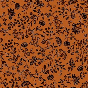 Studio E Fabrics SEF5725-33 Spooky Night Pumpkin Vine