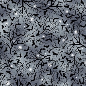 Studio E Fabrics SEF5724-79 Spooky Night Tossed Bats