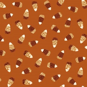 Studio E Fabrics SEF5721-33 SPOOKY NIGHT - DAMASK CANDY CORN, ORANGE