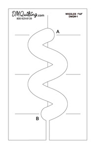 DM Donna McCauley DT-DMQW1 Wiggle Template, 1" x 3" with Shank Options