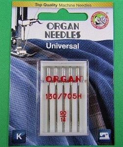 Organ Needle ORG5105-090 Universal 90/14 Carded/5 Needles