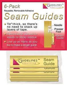 Guidelines4Quilting G4-GL-PTSG Seam Guides 6 pack