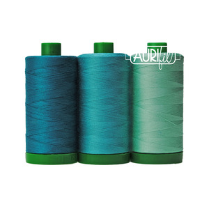 Aurifil AC40CP3-008 3 Pc. Color Builder Set, Blue-Throated Macaw