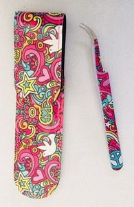 Oyvey Quilt Designs MM734 Psychedelic Tweezers Pick Up Tool with Psychedelic Pouch Case
