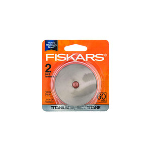 Fiskars 60mm Titanium Rotary Blades (2 Pack) - Rotary Cutter Blade  Replacement - Crafts, Sewing, and Quilting Projects - Silver