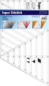 Jaybird Quilts JBQ204 Super Sidekick Ruler, Cut 3 shapes in 8 sizes