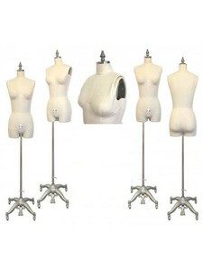PGM 601A Womans Professional Dress Form, Linen Cover, Natural Hip size 2-8, 10-12-14 NLA