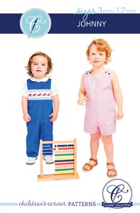 Children's Corner, CC260S, CC260L, Johnny, Sewing Pattern, Sizes 3m-12m and 18m-4, Children's patterns, Classic Children's sewing patterns