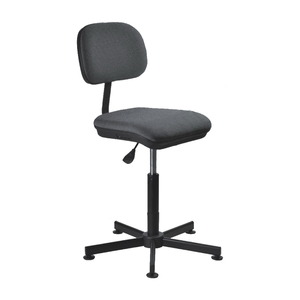 Consew, CH-K28, Wide and Plush Swivel Sewing Operator, Chair, Upholstered Grey, with Air Lift