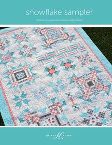 Amanda Murphy, AMD108, Snowflake Sampler, quilt pattern, amanda murphy quilt pattern, snowflake, sampler, machine quilting, hand quilting