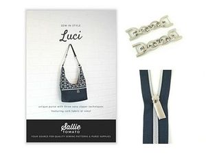 Sallie Tomato, STPOM7, Luci Purse, Pattern and Kit, Hardware kit, Zipper