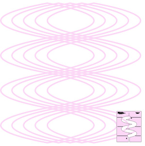 Sew Steady DM Quilting Wiggle Template 2"x3"