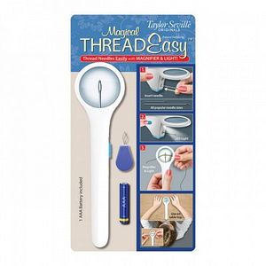 Taylor Seville, THREADEASY, Magical Thread Easy, Needle Threader, hands free needle threading, Taylor Seville THREADEASY Magical Thread Easy Needle Threader and Magnifier Light