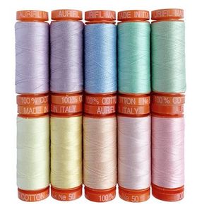 Aurifil TP50UP10 Tula Pink Unicorn Poop Thread Set