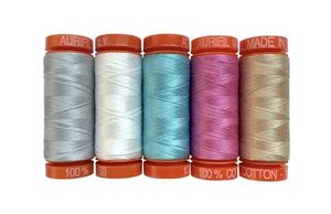 Aurifil 50 Weight 100% Cotton Thread, Bundle of 3 Spools for Quilting,  Piecing, Sewing, Applique and More (2725 2735 5005)