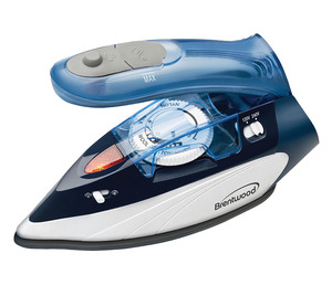 Brentwood MPI-45 1100-Watt Dual Voltage Non-Stick Travel Iron with Steam - Blue