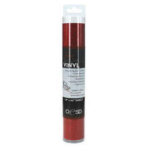 OESD OESDSP013 Sparkle Vinyl 8in x 20in Red