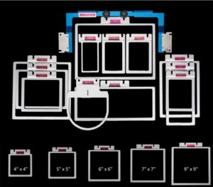 Durkee, EZ Frame, Combo set, 17 hoops, brother, baby lock, multineedle machine, embroidery hoops, Durkee EZ Frames Ultimate Package 17pc Hoops Set for Brother and Baby Lock 6 & 10 Needle Embroidery Machines Valued at over $1000