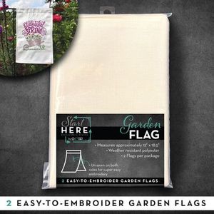 OESD, OESDGFLAG, OESDGFLAGBK, Garden Flag, 2pk, Linen, Black, embroidery blank, OESD OESDGFLAG Garden Flag 2pk. 12" x 18.5" - Choice of Linen or Black Fabric