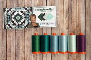 Aurifil, DB50BB6, Deb Tucker, Bellingham Bay, Thread Set, 6 Large Spools 50wt