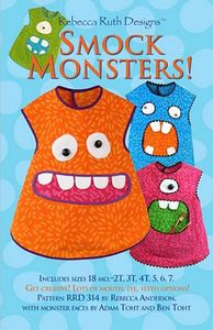 Rebecca Ruth Designs RRD314 Smock Monsters sz 18mo-7 pattern