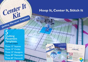 DIME, PTQT015, Center It! Kit, Quilting Templates 15pk, 12" Square, 12" Circle, 12" Hexagon, 45 Degree Diamond, 60 degree Diamond, 3ea of 12" Squares, 12" Circles, 12" Hexagons, 45° Diamonds, 60° Diamonds