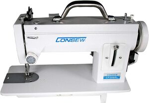 Consew, CP206R, Chandler, CMP26R , portable, walking, foot, machine, sail, rite, thompson, Sewing, Case, Straight, Stitch, Metal, Flat, bed, 14.5x7, 1/4, Lift, 150W, 1.5A, 110V, 100, Needles, Sailrite, LS1