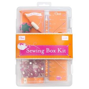 Dritz D27086 Sewing Box Kit, Orange Pink, 1 Kit