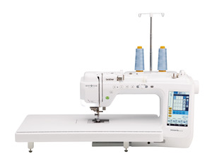 Replaces RBQ3100 VQ3000, Brother BQ3100, BQ3050, VM3000, Babylock Ballad, Baby Lock Ballad,  759 Stitch Quilt Club Sewing Machine +New Compact MuVit Digital Dual Feed, Laser Stitch Guide, Brother BQ3100 759 Stitch Quilt Club Sewing Machine, 11" Arm, Sonic Pen, Muvit Foot, Laser Stitch Guide, 13 Feet, Wide Extension Table, 0%APR or Trade
