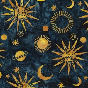 EE Schenck ISB112143584 Celestials - sun moon stars on dk blue