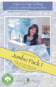 Amelie Scott Designs, ASD233, Edge to Edge, Quilting Jumbo, Pack 1, Machine, Embroidery