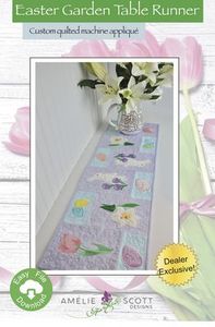 Amelie Scott Designs ASD234 Easter Garden Runner ITH Machine Embroidery