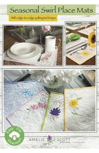 Amelie Scott Designs, ASD224, Seasonal, Swirl, Placemats