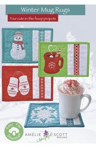 Amelie Scott Designs ASD198 Winter Mug Rugs